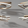 Light Luxury Chandelier Ceiling Lamp 3d model