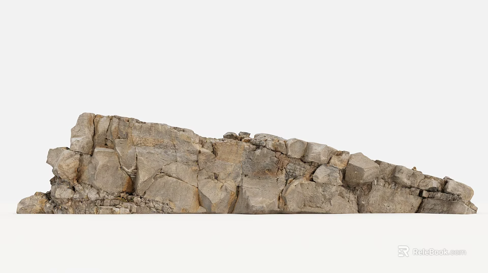 Rustic Stone And Wood Decorative Structure With Natural Texture For Home Design 3d model