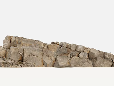 Rustic Stone And Wood Decorative Structure With Natural Texture For Home Design 3d model