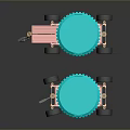 Modern Teal and Pink Luggage with Large Small Sizes Rolling Wheels and Handles