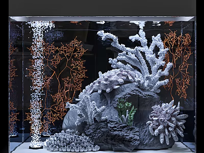 Modern Fish Tank Seawater Fish Tank 3d model