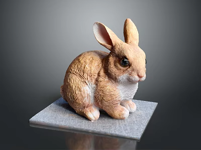 Rabbit hare rabbit white rabbit gray rabbit black rabbit rabbit rabbit family cartoon rabbit 3d model