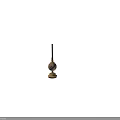Vintage Floral Pattern Candle Holders With Lit Candles And Metal Bases On Black Background
