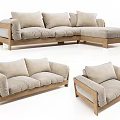 Nordic Combination Sofa Combination 3d model