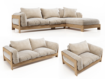 Nordic Combination Sofa Combination 3d model