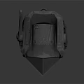 Gray Geometric Mechanical Helmet Model With Angular Design And Sci Fi Elements