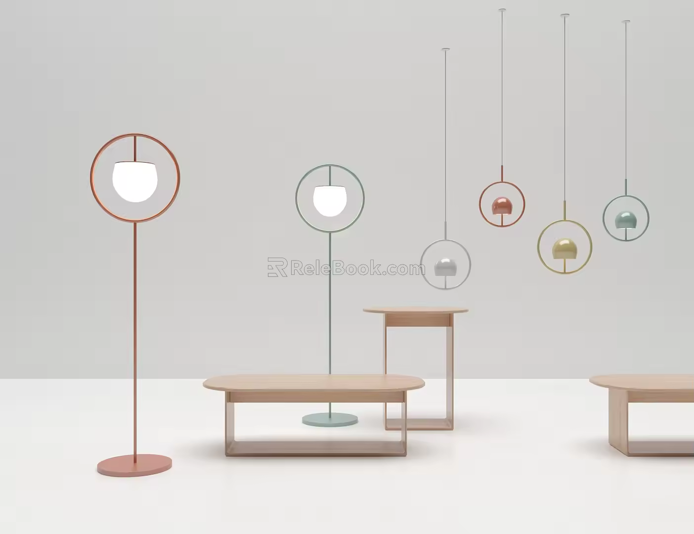 Modern lamp combination 3d model