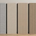 Wall Panel Grille Panel Wood veneer Decorative Panel Solid Board Wood Grille TV Background Wall 3d model