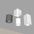 Modern Design Black And White Cylindrical Square Downlights Spotlights For Home Lighting