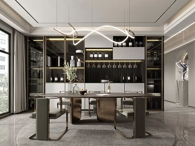 Light Luxury Restaurant 3d model