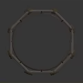 Octagonal Metal Frame Construction Component With Support Beams And Reinforced Design