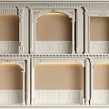 Decorative Door Arch Design For Interior With White Carvings And Soft Lighting Details