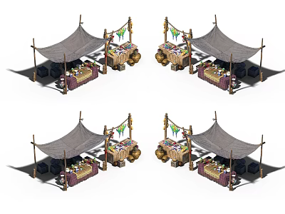 Retro Booth 3d model Retro Booth 3d model