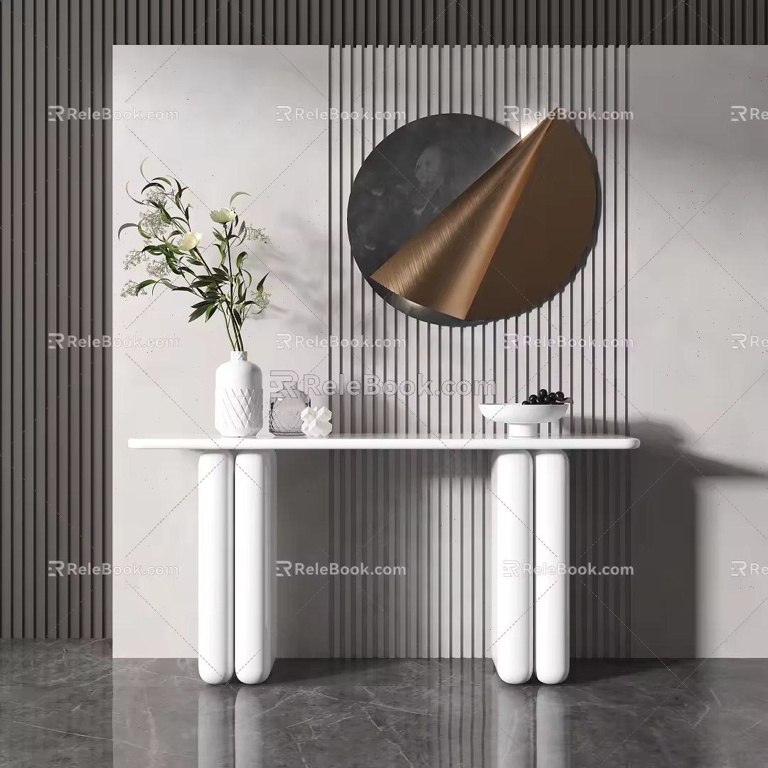 Modern End View Platform Entrance Cabinet Combination 3d model