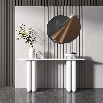 Modern End View Platform Entrance Cabinet Combination 3d model