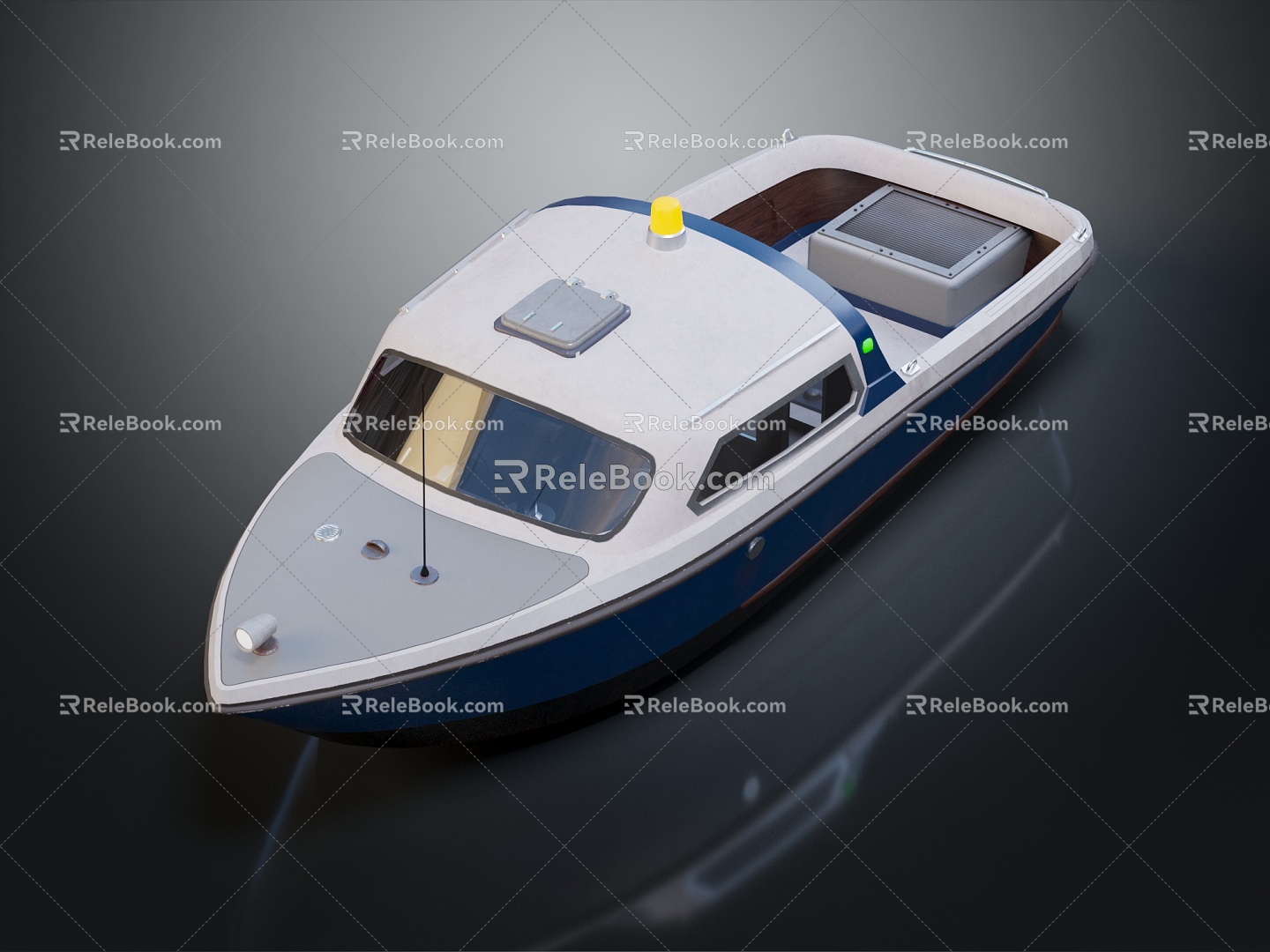 Modern Speedboat Small Boat Fishing Boat 3d model