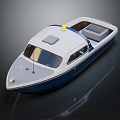 Modern Speedboat Small Boat Fishing Boat 3d model