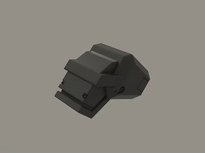 Black Mechanical Component 3D Rendered Design With Detailed Structure And Industrial Features 3d model