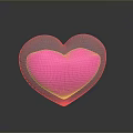 Stylish Heart Shaped Transparent Container With Pink Liquid Daily Life Product