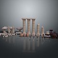 Columns Stone Columns Stone Columns Old Columns Roman Columns Roman Columns Classical Columns Greek Columns 3d model