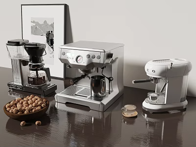 Stylish Modern Countertop Coffee Makers For Daily Home Use 3d model