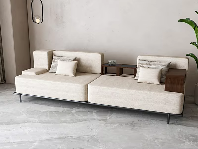 Modern double sofa 3d model