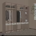 Modern Wardrobe Interior Design With Glass Doors Drawers Shelves And Hanging Clothes