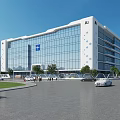 Modern Industrial Plant With Green Roof And Multi Story Structure Surrounded By Greenery