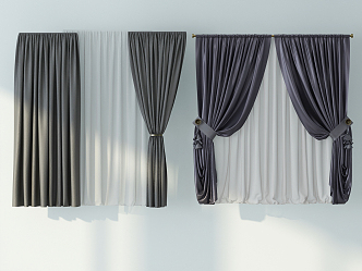 Modern Curtains 3d model