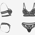 Elegant Black Lace Underwear Set With Fashionable Bra And Panties Design