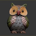 Modern Crafts Owl Wire Woven Owl 3d model