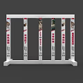 Photo Check-in Spot With White Frame Vertical Panels Photos And Chinese Characters