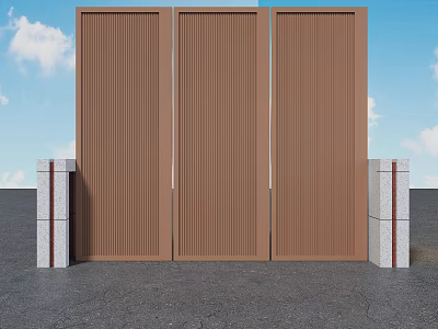 Villa gate renderings 3d model