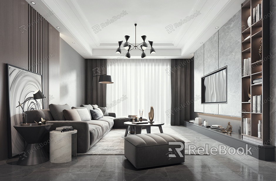 modern living room model