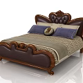 Various Classic Double Bed Designs With Carved Headboards And Decorative Pillows