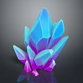 Blue Purple Stone Crystal Cluster With Wooden Base For Home Decor Accent