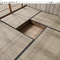 Traditional Japanese Tatami Floor Design With Sunken Platform And Woven Mats