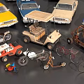 Assorted Colorful Toy Cars Collection with Sedans Trucks and Vans