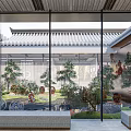 Chuan Opera Themed Exhibition Hall With Traditional Mask Wall Decor And Marble Reception Desk