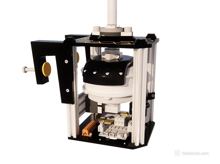 Heavy Duty Industrial Equipment With Mechanical Assembly Stainless Steel Parts And Operational Components 3d model 