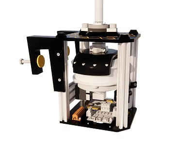 Heavy Duty Industrial Equipment With Mechanical Assembly Stainless Steel Parts And Operational Components 3d model