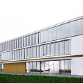 Modern Industrial Factory Building Multi-storey Factory Building Modern Factory Building Square Factory Building Multi-storey Office 3d model