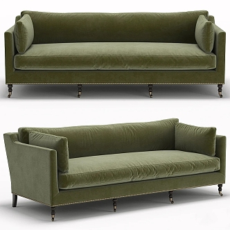 Light Luxury Green Sofa 3d model