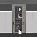 Hotel Elevator Room Office Elevator Hall Button Lobby Stainless Steel Elevator 3d model