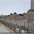 European Style Commercial Street Featuring Illuminated Lights People Walking Building Facades And Outdoor Seating