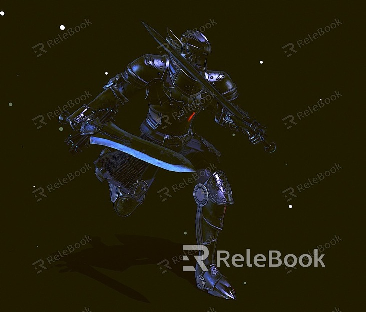 Warrior Knight Samurai Armor Game Character Anime Character model