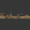 Brass Plumbing Pipe Fittings In Various Shapes With Elbows Joints And Valves