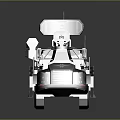 Futuristic Armored Truck With Advanced Sci Fi Equipment And Multi Wheel Design