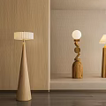 Modern Wooden Floor Lamps With Stylish Shades And Unique Bases In Interior