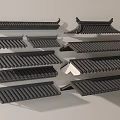 Traditional Chinese Architectural Roof Tile Components with Various Eave Designs and Styles